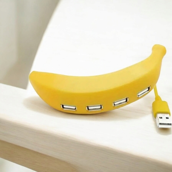 NEW! Funny Banana USB Hub – 4 Ports, Ideal Gift for Students & Entrepreneurs - Picture 1 of 6